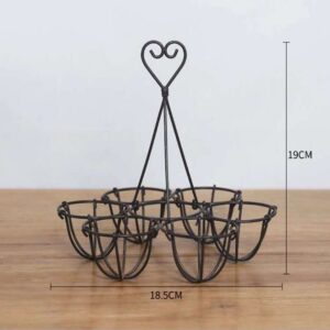 Heart Top Metal Wire 6-Egg Holder Stand