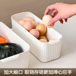 Stackable Clear Plastic Egg Refrigerator Bin