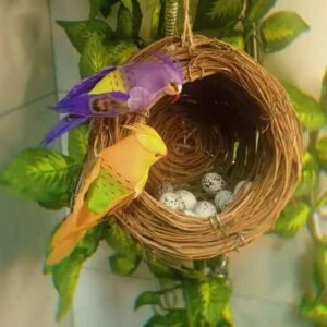 Natural Straw Hanging Breeding Bird Nest