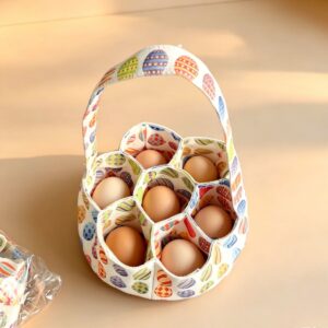 Fabric Handwoven Carry Basket for Eggs