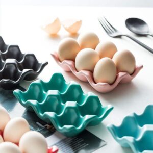 Ceramic Wave Design Egg Tray Holder