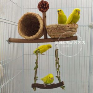 Natural Coconut Shell Bird Nest Hut